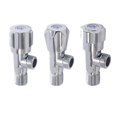 Zinc alloy hot and cold triangle valve for home use 4 points toilet water heater water inlet eight-shaped valve triangle valve manufacturer wholesale
