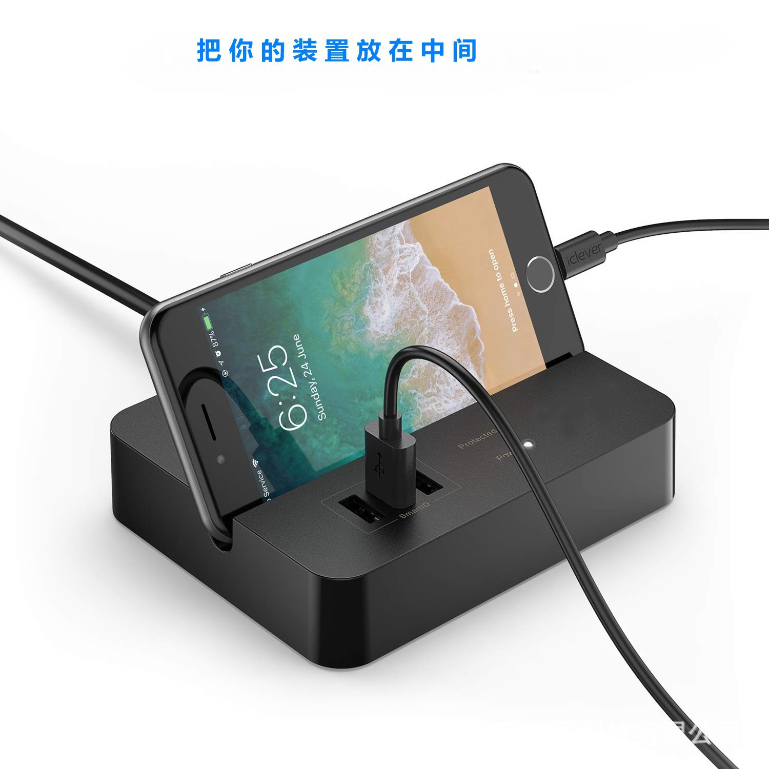 美规usb充电排插 usb电源插排插线板 带手机支撑多功能桌面排插-阿里巴巴