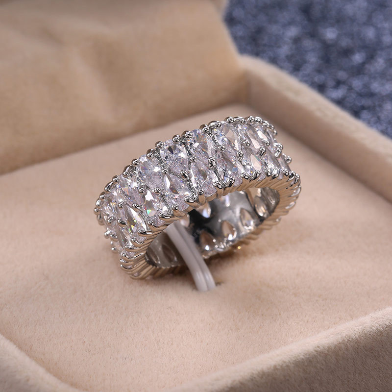 Bague zircon double goutte accessoire de mode élégant_voghion.com