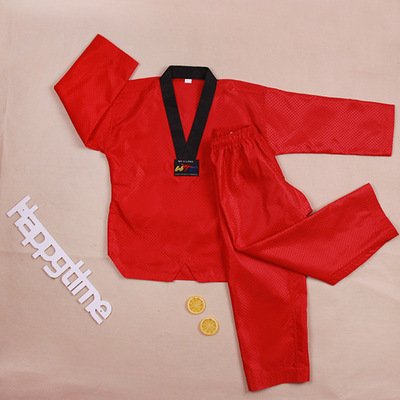 wholesale Tae Kwon Do lattice adult children Long sleeve men and women Taekwondo clothing beginner Training clothes Uniforms