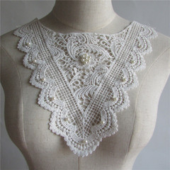 Embroidered sewing lace edge milk silk clothing imitation pearl wholesale manufacturer direct sale collar decoration accessories