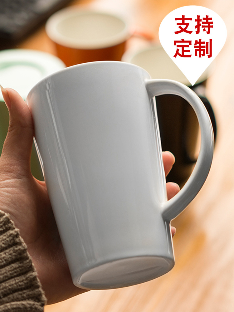 Taza de cerámica de agua taza de café creativa taza de oficina taza de té con tapa barrera de té regalos de fuga