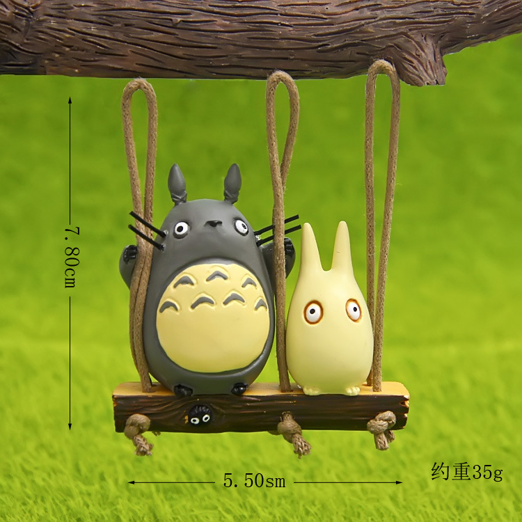 Studio Ghibli My Neighbor Totoro Swing Figurine DIY Figure Home Garden  Decor