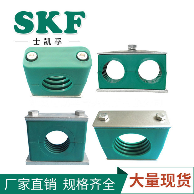 供应轻型双联双孔塑料管夹 重型塑料管夹 耐低温管夹 管道夹子