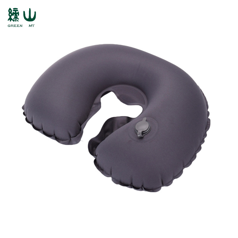 户外旅行休闲U型枕充气靠枕航空枕TPU弹力布充气枕超轻便携护颈枕|ms