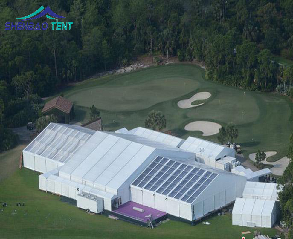 庄园草地活动婚礼篷房 铝合金骨架PVC篷房遮阳防雨棚活动帐篷