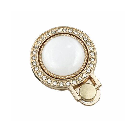 Jewel Pocket Watch with Diamond Pearl Mobile Phone Ring Buckle Bracket Universal Small Clock Lazy Stand Metal Drop-Resistant Bracket