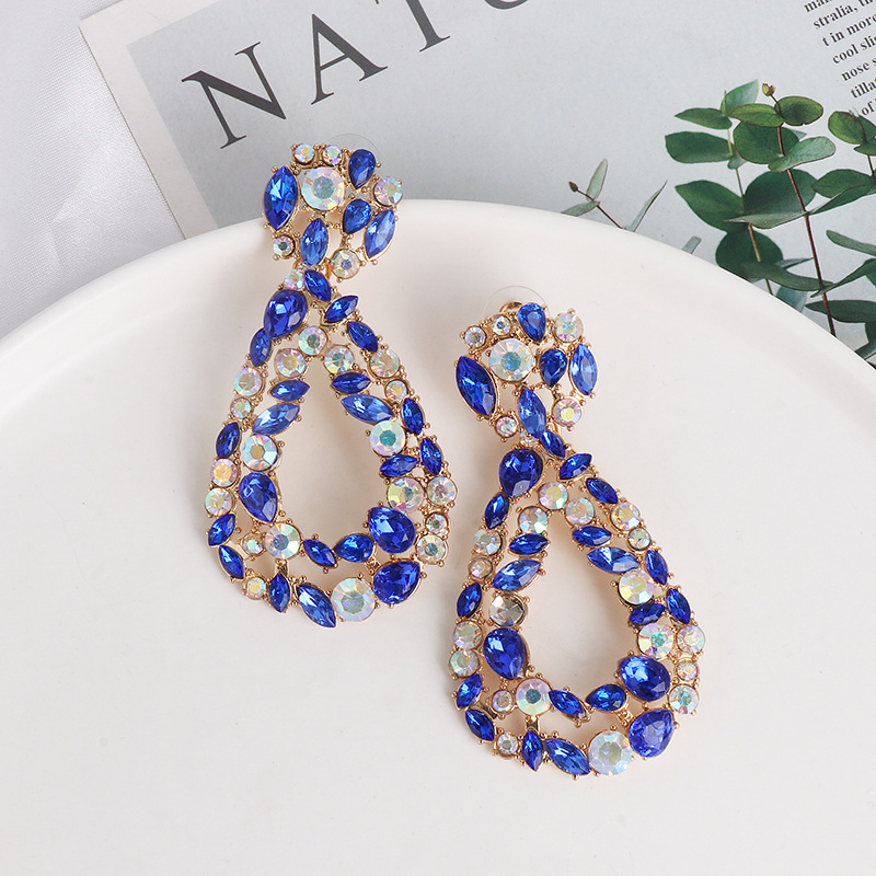 52930 Jujia Nouveau Géométrique Boucles D'oreilles Coloré Longue Haute Profil Européen Et Américain Capricieux Boucles D'oreilles Croix-frontière Boucles D'oreilles D'approvisionnement Pour Femmes display picture 10