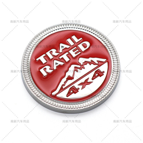 Suitable for JEEP Jeep Off-Road Compass Wrangler 4X4 Snow Mountain Label Metal Body Sticker Car Tail Label