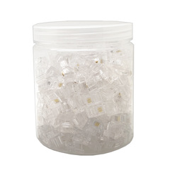 Wholesale CAT3 four-core telephone crystal head, pure copper three-prong gold-plated 6P4C RJ11 voice crystal head