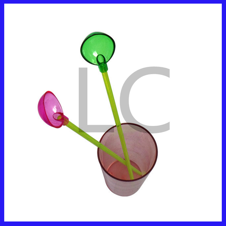 良辰实力厂家 大量批发PVC透明艺术勺子吸管  各种果汁吸管