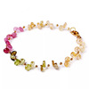 Tourmaline rainbow women's bracelet, silver 925 sample