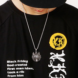 Подвеска из нержавеющей стали, ретро ожерелье, аксессуар, европейский стиль, в стиле панк