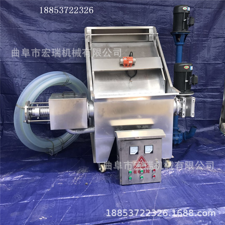 猪粪鸡粪干湿分离机鲜牛粪脱水机 斜筛牛粪干湿分离设备