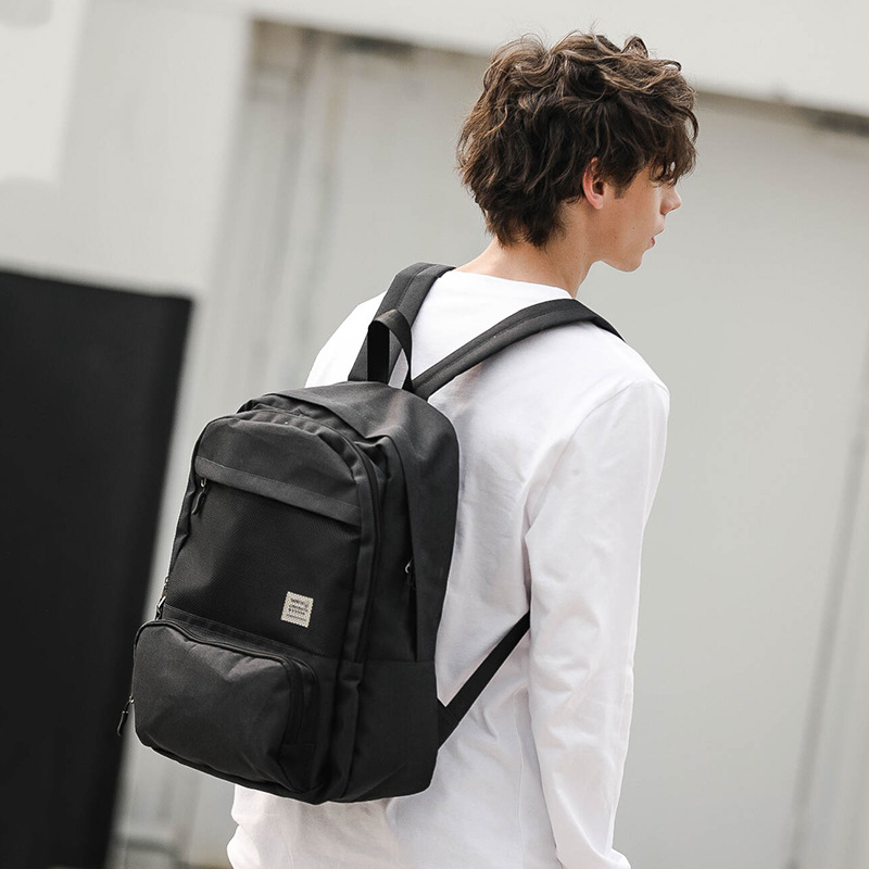 男士双肩包 韩版青年电脑包ins背包校园时尚潮流高中男女学生书包|ru