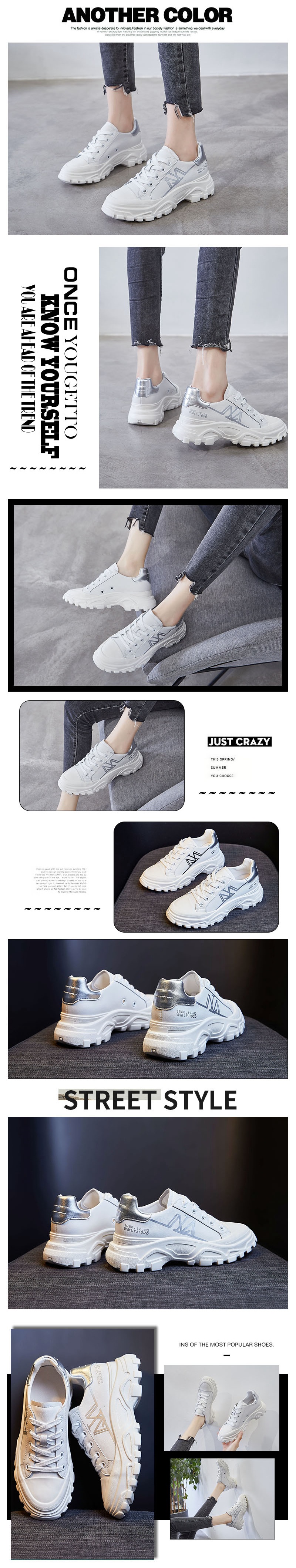 Baskets femme en En cuir - Ref 3421268 Image 11