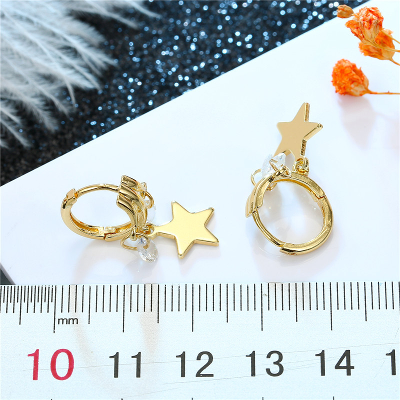 New Fashion Zircon Earrings Star Sequins Eye Earrings Wholesale display picture 9