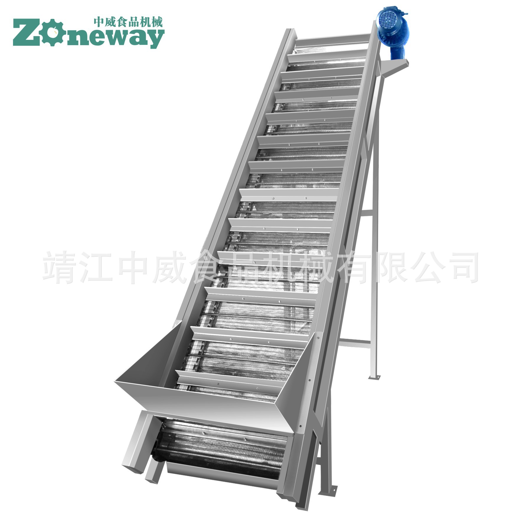WSJ型不锈钢网带式输送提升机  带挡边网食品蔬菜输送提升设备