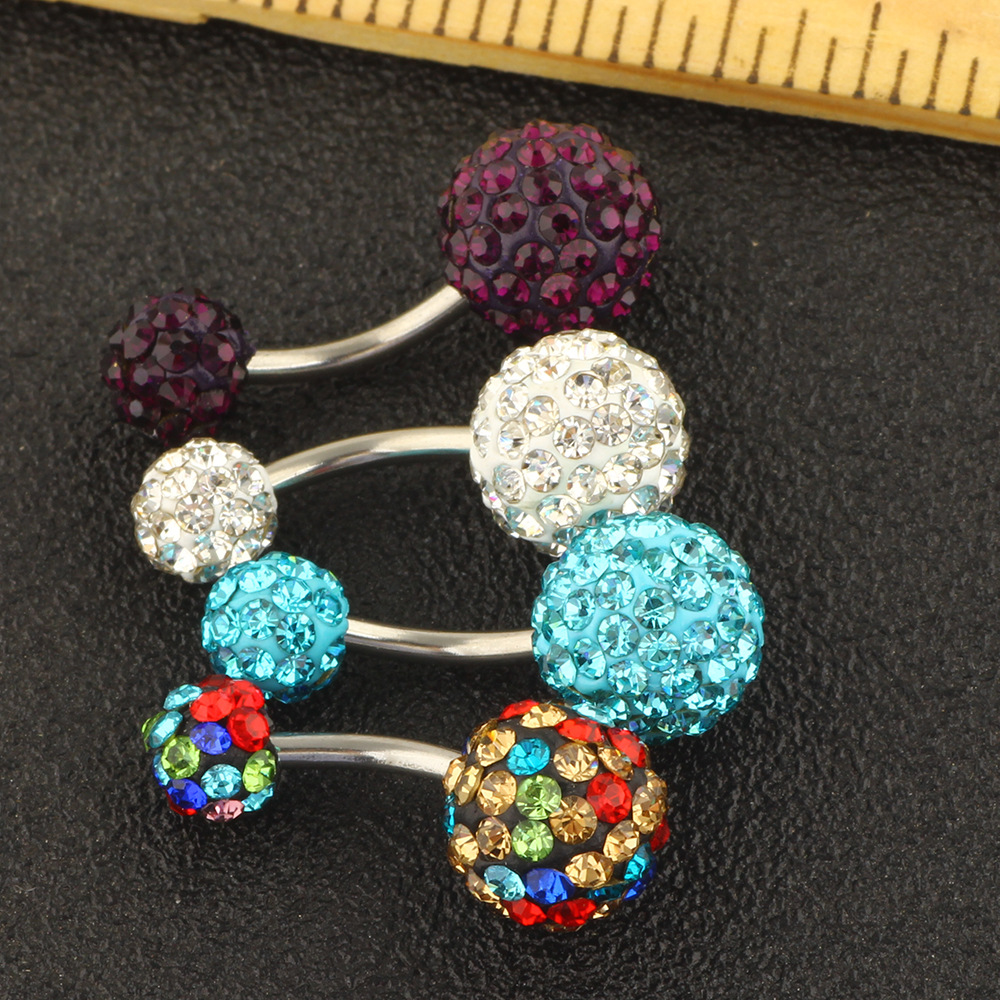 Amazon Hot Sale 4-8 Piece Stainless Steel Clay Belly Button Rings Set - Body Piercing Jewelry detail image 18