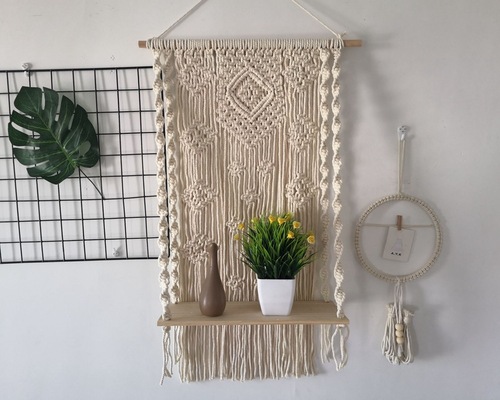ins Nordic style hand-woven tapestry shelf bedroom living room home hotel B&B decoration