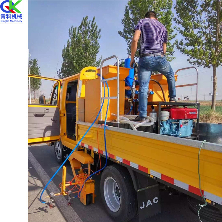 大型车载划线机 双缸冷喷高速划线车 省道画反光标志线设备
