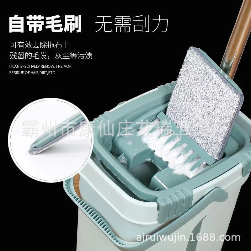 懒人免手洗平板刮水乐拖把洗刮一体拖把套装干湿两用抖音一件代发|ms