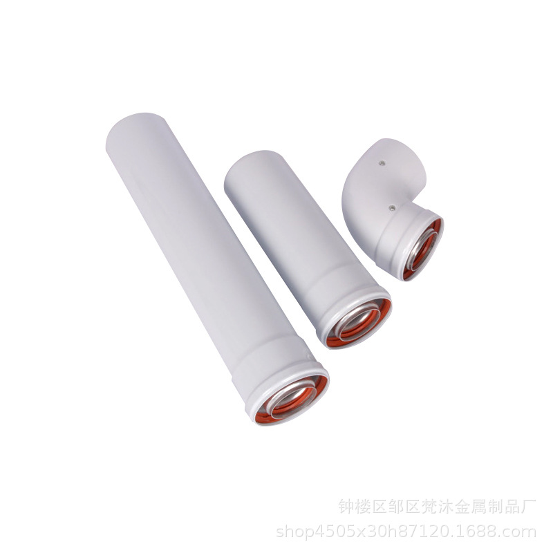 厂家销售批发100*60双层铝制烟管冷凝铝制壁挂炉铝合金排烟道|ms