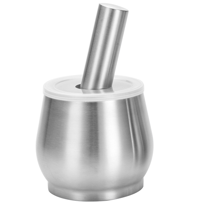 304 Stainless Steel Garlic Masher Masher Masher Pot Garlic Masher Household Manual Garlic Stone Mortar Grinder Pot
