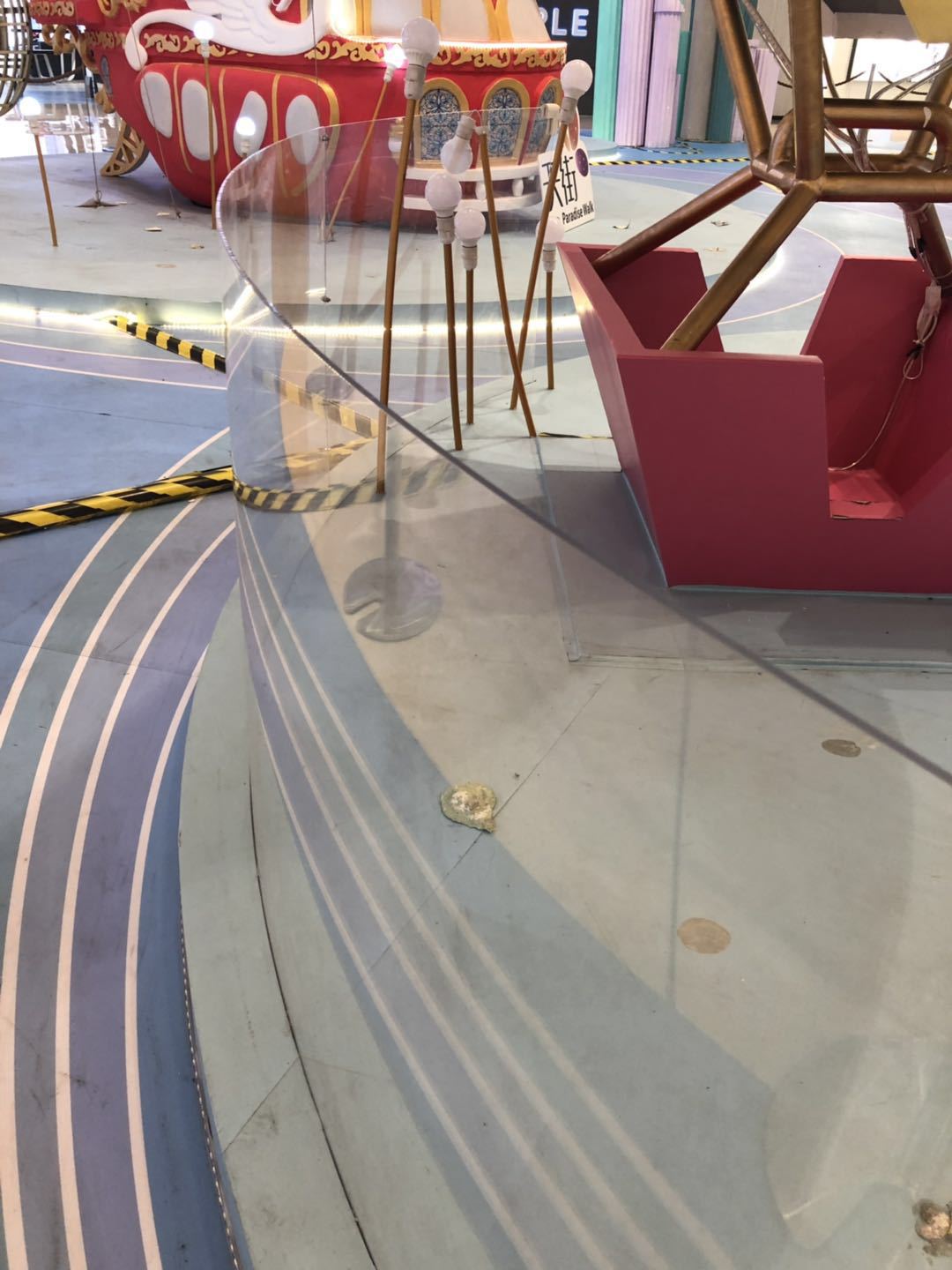 塑料防护围栏 透明展示栏板 透明护栏 展厅护栏围板安保防卫用品