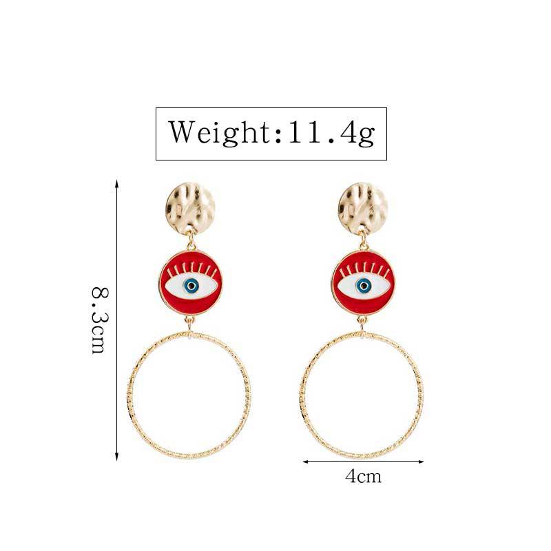 Earrings New Devil's Eye Earrings Circle Women Earrings display picture 5