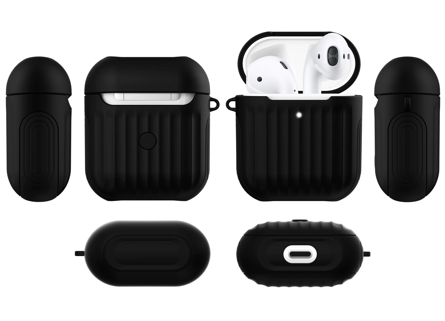 Подходит для нового чехла Apple AirPods2 для багажа TPU+PC двойной защиты от падений противоударный кожух