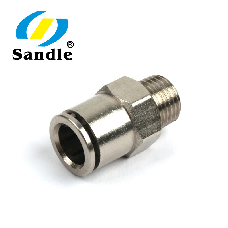 气管接头厂家直销PC全铜镀镍直通终端快插气动快速气动元件接头