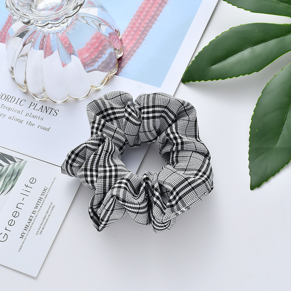 New Fashion Simple Tie Colorful Stripes Lattice Cheap Scrunchies Wholesale display picture 8