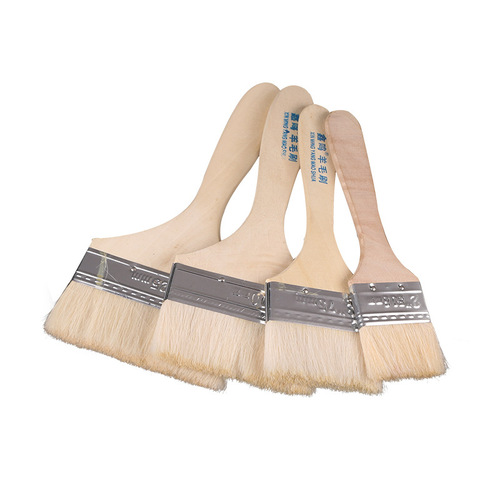 Wholesale sheepskin brush with long handle for building latex paint, home improvement building materials, wooden handle sheepskin paint brush