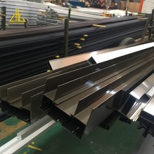 国标电泳香槟推拉门轨道铝型材 铝合金门窗材料