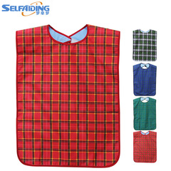 Factory-supplied bibs: Elderly-friendly double-layer plaid feeding bibs with magic Velcro, adult saliva towels, and senior care mouthpieces