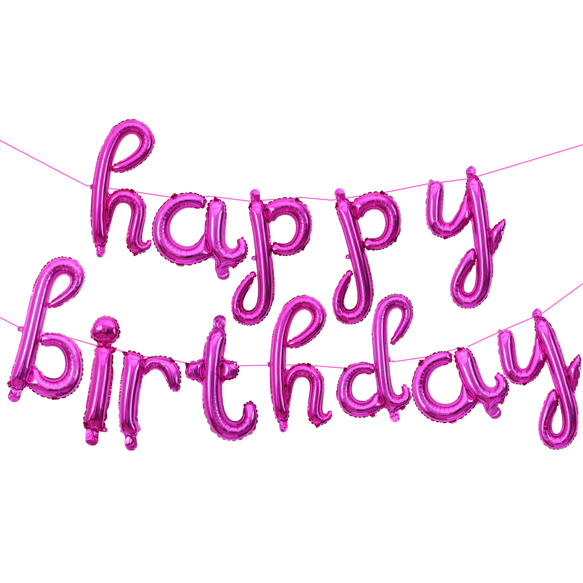 玫红花体字生日字母套装(1)