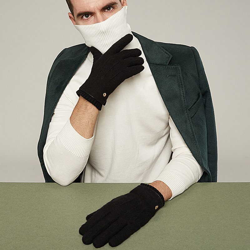 特价包邮男士冬季羊毛羊绒毛线手套加绒加厚保暖骑行开车户外手套