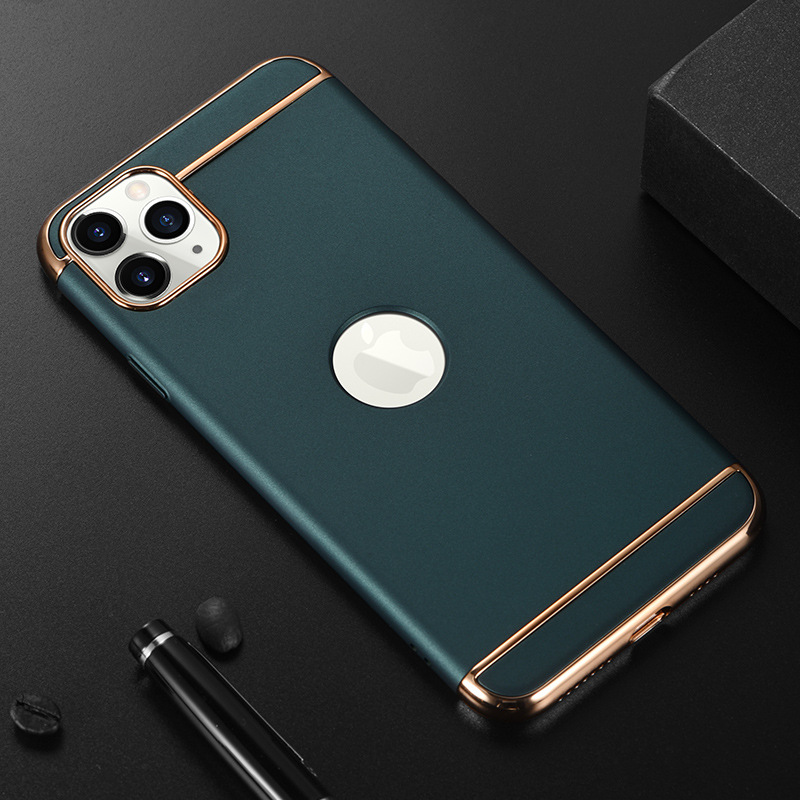 Geschikt voor iPhone 11-delige telefoonhoes, Apple SE2 volledig pakket, drie-in-één gegalvaniseerde PC matte XR beschermhoes_voghion.com