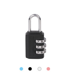Cross-border hot-selling zinc alloy combination lock small 3-digit trolley case zipper lock luggage combination lock padlock
