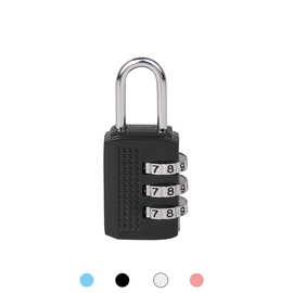 跨境热销 锌合金密码锁小号3位数字拉杆箱拉链锁箱包密码锁挂锁