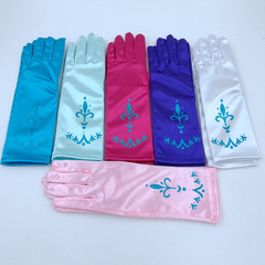 Ice and Snow Girl Costume Glove with Dyeing and Printing Technology