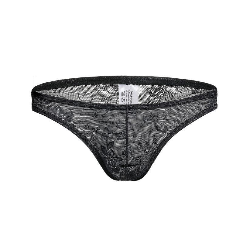 Men's Underwear Sexy Lace Fashion Bikini Triangle Men's Summer High-end Mesh Nylon Men's Trousers C501