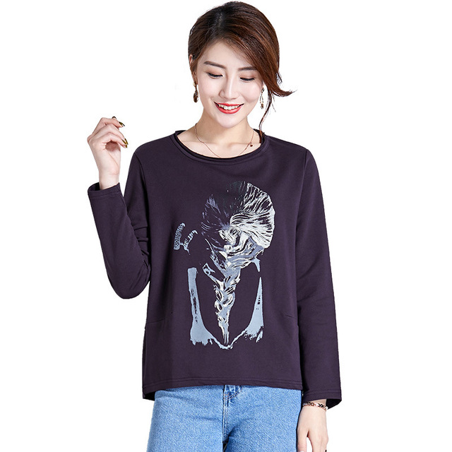 New Long-sleeved Blouse with Long-sleeve Printed Autumn Dress