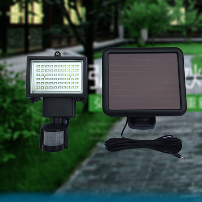 60LED太阳能感应灯车库过道楼梯灯庭院灯|ru