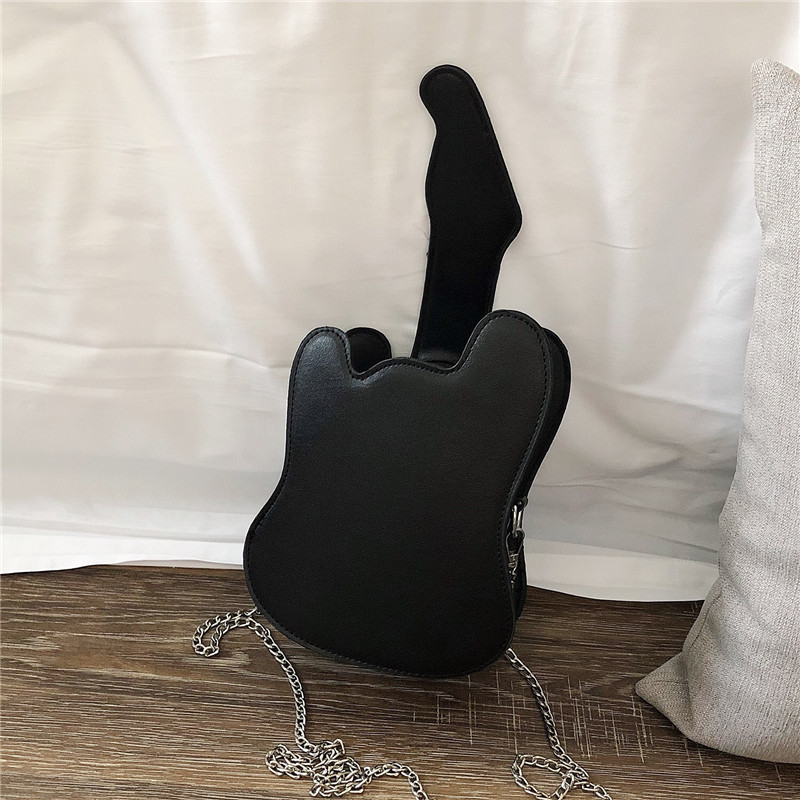 Borsa commercio estero nuova borsa a tracolla per chitarra simpatico cartone animato tendenza creativa borsa a tracolla a catena borsa da donna in colore contrastante personalità_voghion.com