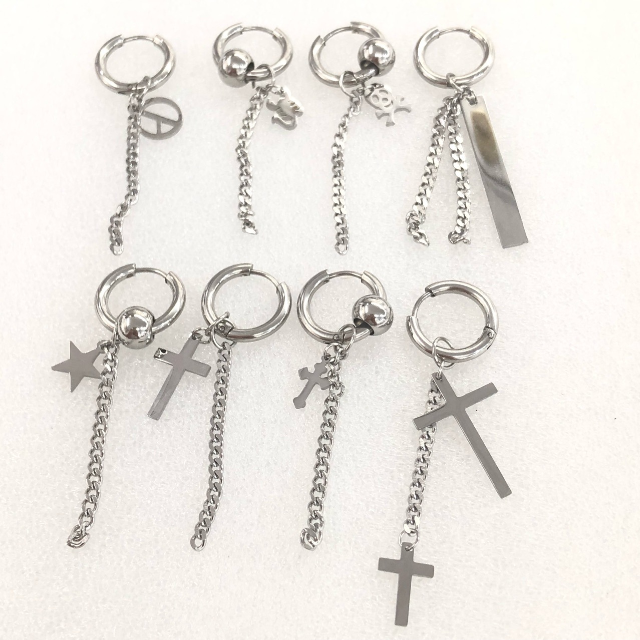 欧美时尚网红款不锈钢耳环