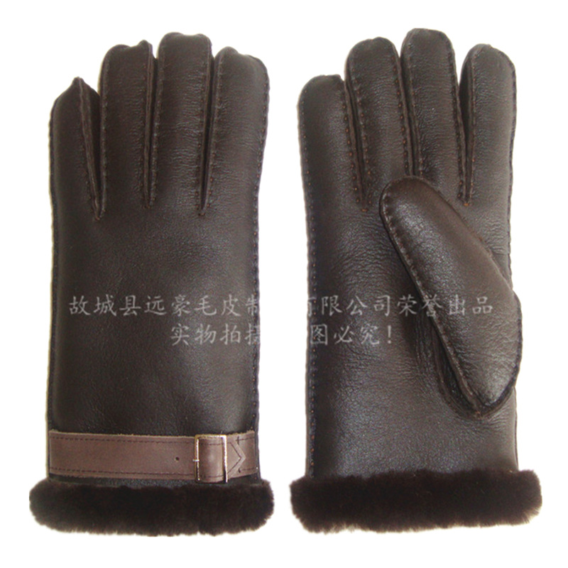 winter outdoors glove Fur one Sheepskin Coating men and women fashion keep warm Riding outdoors