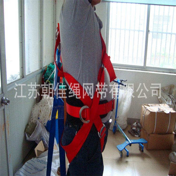 批发供应新型双绳大钩护腰缓冲式安全带 五点式安全带 欧式安全带