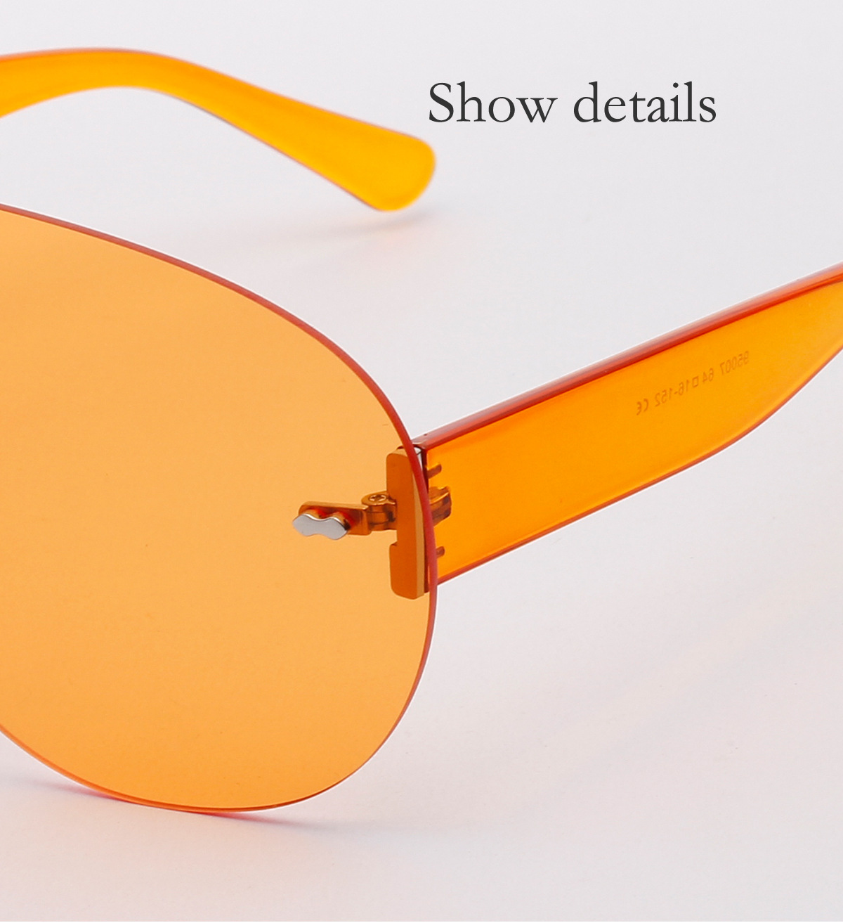 Rahmenlose Runde Übergroße Sonnenbrille Im Großhandel display picture 5